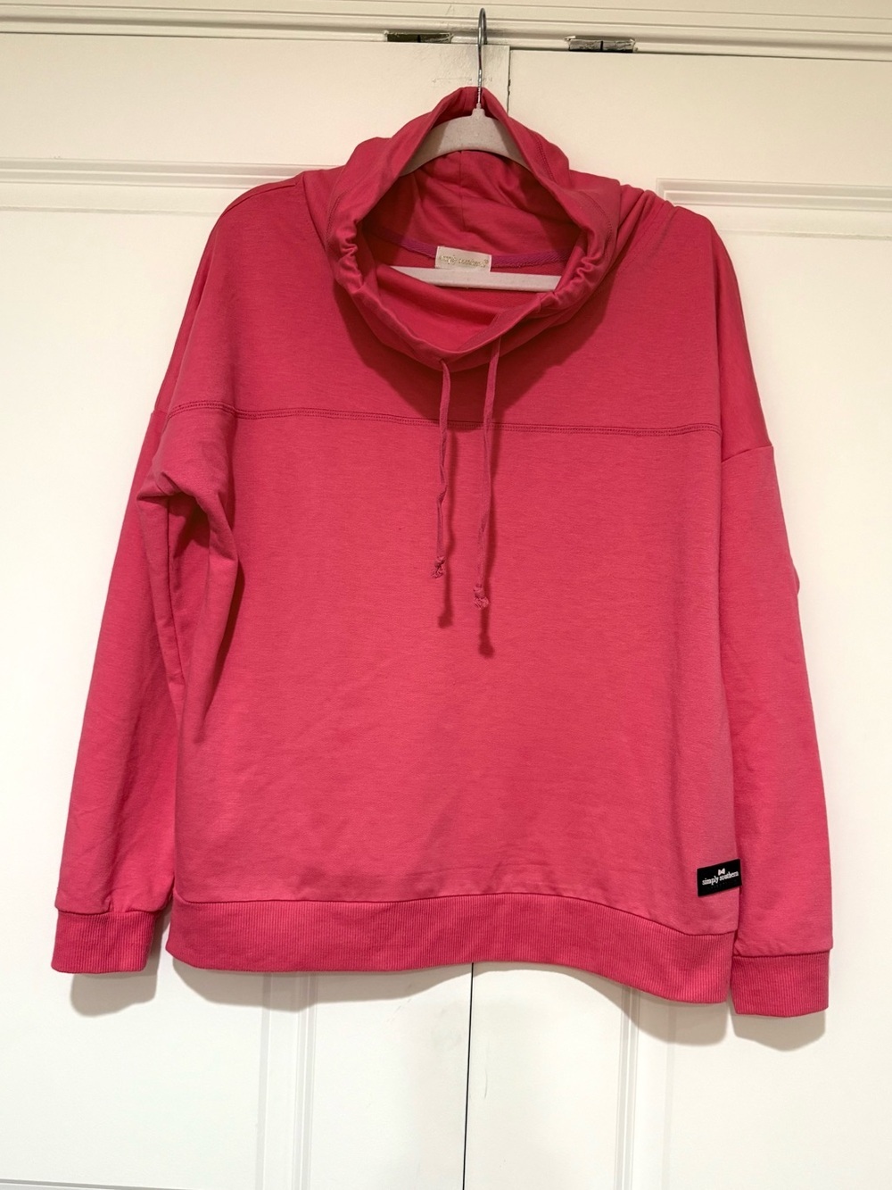 Simply Southern Hot Pink Funnel Neck Pullover
